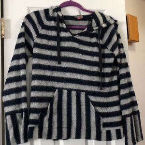 Vince Camuto hooded striped sweater